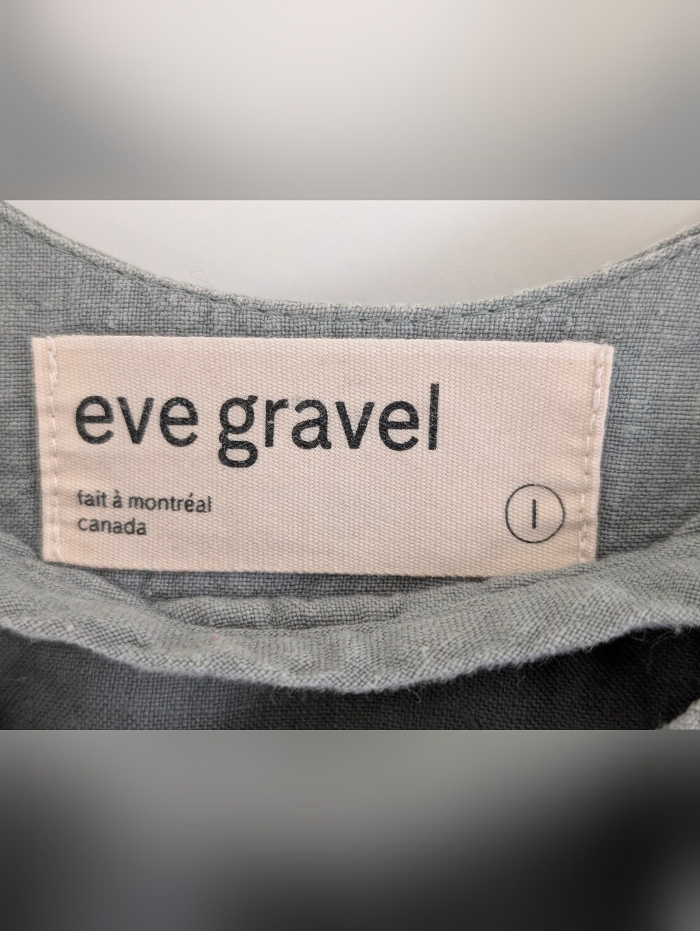 Eve Gravel Linen Blend Sleeveless Pocket Dress Size L - Picture 3 of 9